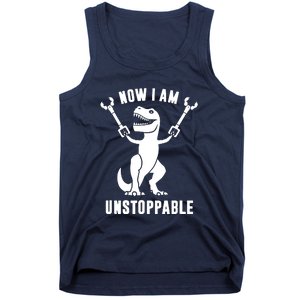 Now I Am Unstoppable Funny TRex Tank Top