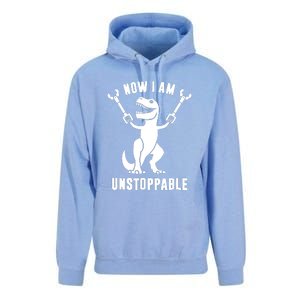 Now I Am Unstoppable Funny TRex Unisex Surf Hoodie