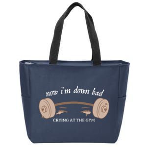 Now I Am Down Bad Crying At The Gym Zip Tote Bag