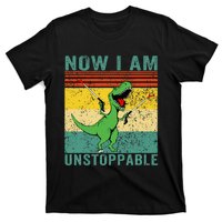 Now I am Unstoppable TRex Funny Dinosaur Retro Vintage T-Shirt