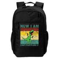 Now I am Unstoppable TRex Funny Dinosaur Retro Vintage Daily Commute Backpack