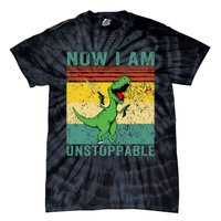 Now I am Unstoppable TRex Funny Dinosaur Retro Vintage Tie-Dye T-Shirt