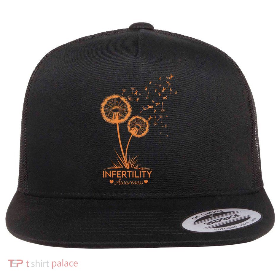 National Infertility Awareness Week Dandelion Women Flat Bill Trucker Hat