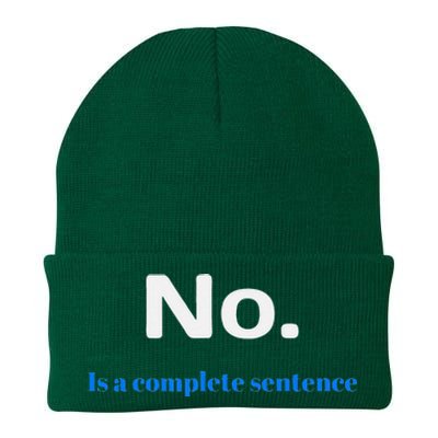 No Is A Complete Sentence Knit Cap Winter Beanie