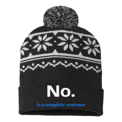 No Is A Complete Sentence USA-Made Snowflake Beanie