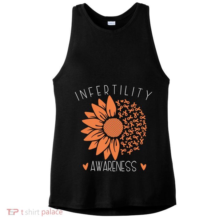 National Infertility Awareness Week Sunflower Gift Ladies PosiCharge Tri-Blend Wicking Tank