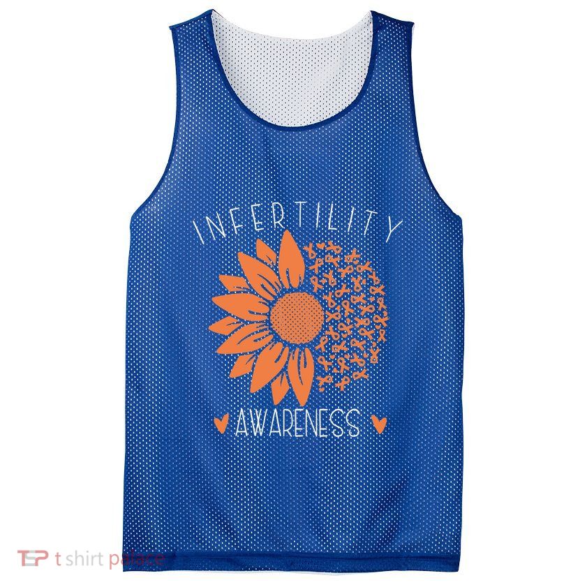 National Infertility Awareness Week Sunflower Gift Mesh Reversible Basketball Jersey Tank