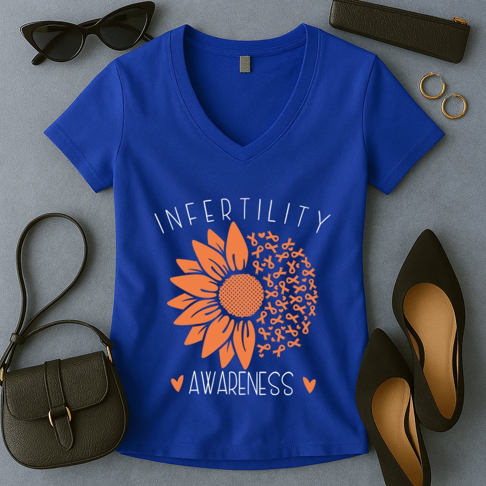 National Infertility Awareness Week Sunflower Gift Women's V-Neck T-Shirt