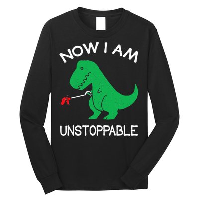 Now I Am Unstoppable Funny Trex Long Sleeve Shirt