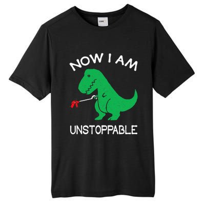 Now I Am Unstoppable Funny Trex Tall Fusion ChromaSoft Performance T-Shirt