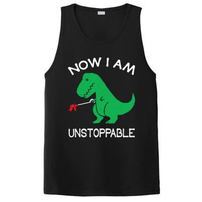 Now I Am Unstoppable Funny Trex PosiCharge Competitor Tank