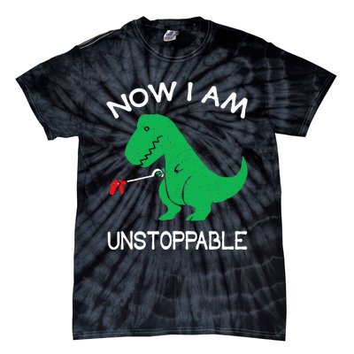 Now I Am Unstoppable Funny Trex Tie-Dye T-Shirt