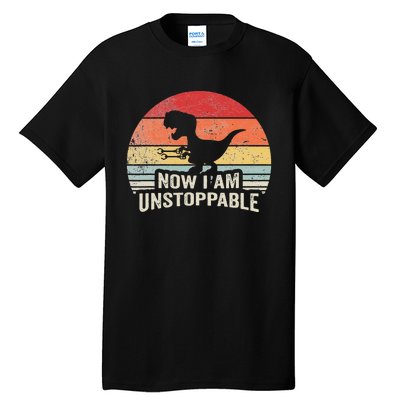 Now I Am Unstoppable Funny Trex Gifts Vintage Tall T-Shirt