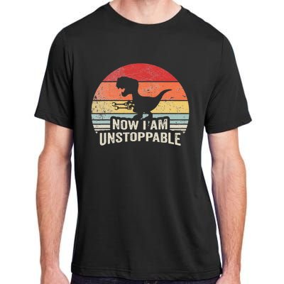 Now I Am Unstoppable Funny Trex Gifts Vintage Adult ChromaSoft Performance T-Shirt