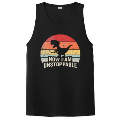 Now I Am Unstoppable Funny Trex Gifts Vintage PosiCharge Competitor Tank