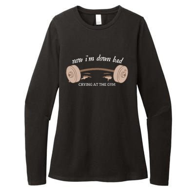 Now I Am Down Bad Crying At The Gym Womens CVC Long Sleeve Shirt