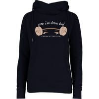 Now I Am Down Bad Crying At The Gym Womens Funnel Neck Pullover Hood