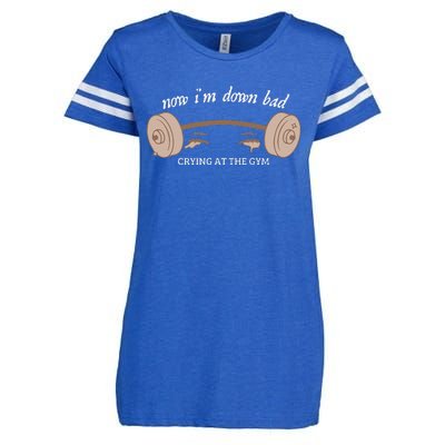 Now I Am Down Bad Crying At The Gym Enza Ladies Jersey Football T-Shirt