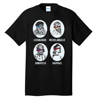 Ninja Italian Artist Renaissance Pop Art Teacher Parody Tall T-Shirt