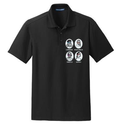 Ninja Italian Artist Renaissance Pop Art Teacher Parody Dry Zone Grid Polo