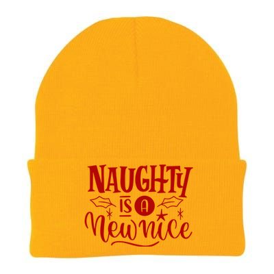 Naughty Is A New Nice Funny Holiday Gift Knit Cap Winter Beanie