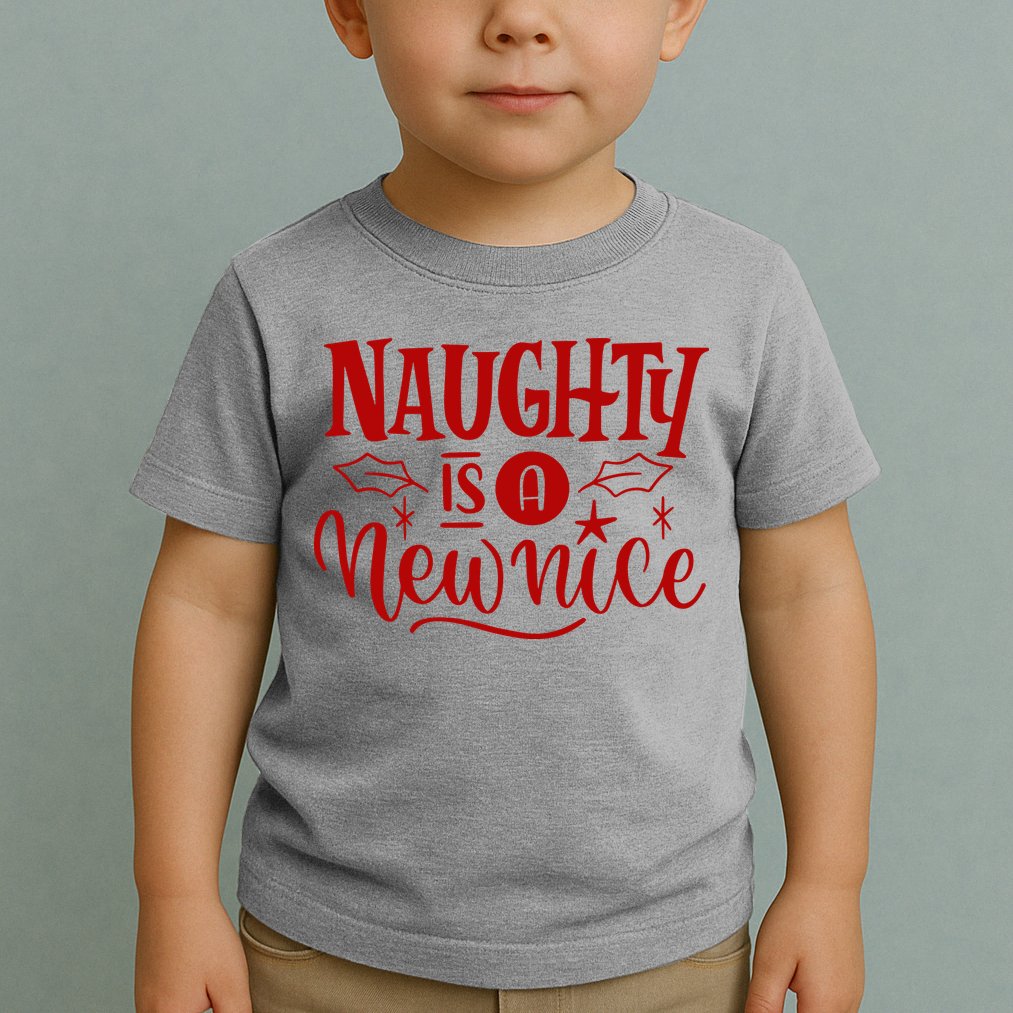 Naughty Is A New Nice Funny Holiday Gift Toddler T-Shirt