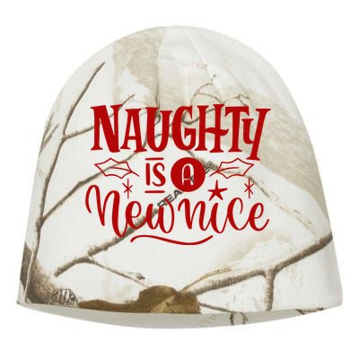 Naughty Is A New Nice Funny Holiday Gift Kati - Camo Knit Beanie