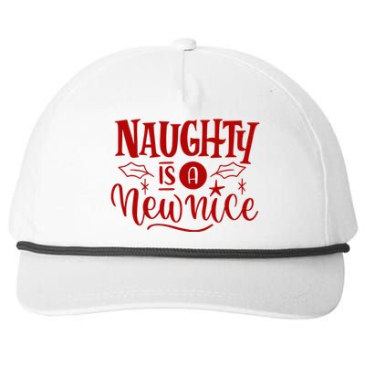 Naughty Is A New Nice Funny Holiday Gift Snapback Five-Panel Rope Hat