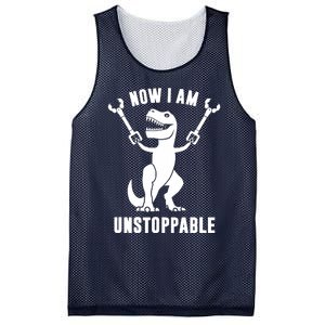 Now I Am Unstoppable Funny TRex Mesh Reversible Basketball Jersey Tank