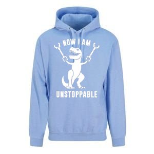 Now I Am Unstoppable Funny TRex Unisex Surf Hoodie