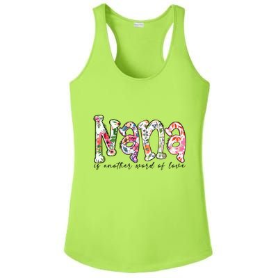 Nana Is Another Word Of Love Plus Size Shirts For Girl Mom Son Daughter Women Ladies PosiCharge Competitor Racerback Tank