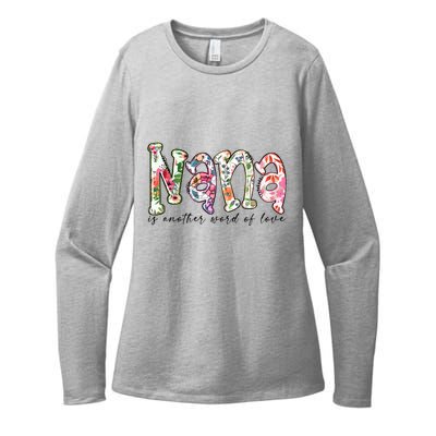 Nana Is Another Word Of Love Plus Size Shirts For Girl Mom Son Daughter Women Womens CVC Long Sleeve Shirt