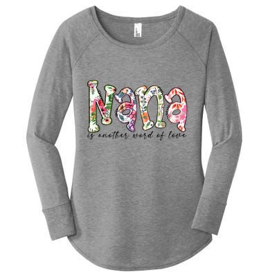 Nana Is Another Word Of Love Plus Size Shirts For Girl Mom Son Daughter Women Women's Perfect Tri Tunic Long Sleeve Shirt