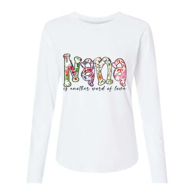 Nana Is Another Word Of Love Plus Size Shirts For Girl Mom Son Daughter Women Womens Cotton Relaxed Long Sleeve T-Shirt