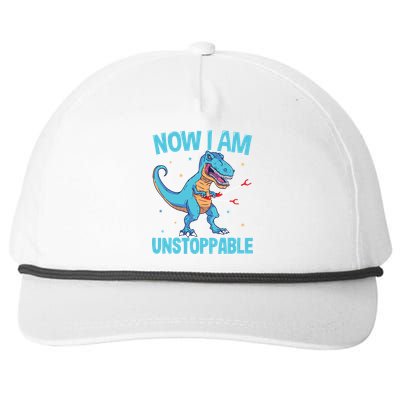 Now I Am Unstoppable Funny Trex Snapback Five-Panel Rope Hat