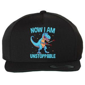 Now I Am Unstoppable Funny Trex Wool Snapback Cap