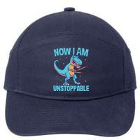 Now I Am Unstoppable Funny Trex 7-Panel Snapback Hat