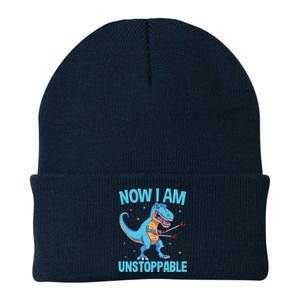 Now I Am Unstoppable Funny Trex Knit Cap Winter Beanie