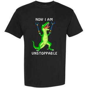 Now I Am Unstoppable Dinosaur Garment-Dyed Heavyweight T-Shirt