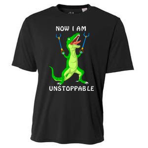 Now I Am Unstoppable Dinosaur Cooling Performance Crew T-Shirt