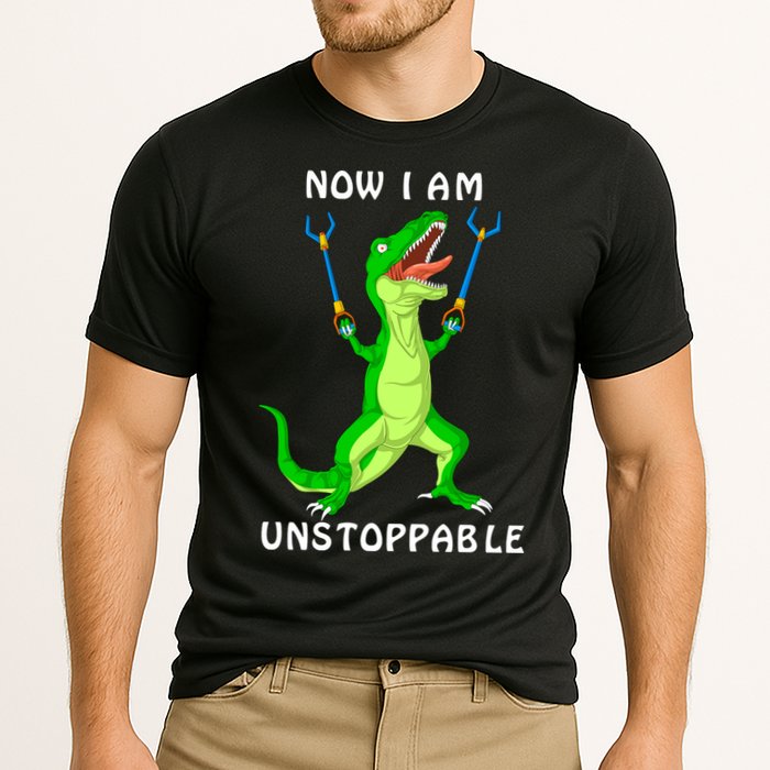 Now I Am Unstoppable Dinosaur Cooling Performance Crew T-Shirt
