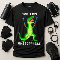 Now I Am Unstoppable Dinosaur Cooling Performance Crew T-Shirt
