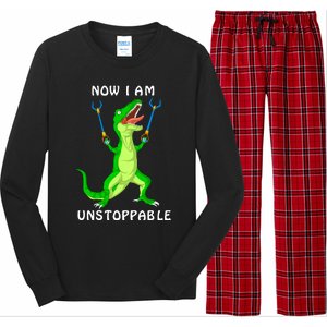 Now I Am Unstoppable Dinosaur Long Sleeve Pajama Set