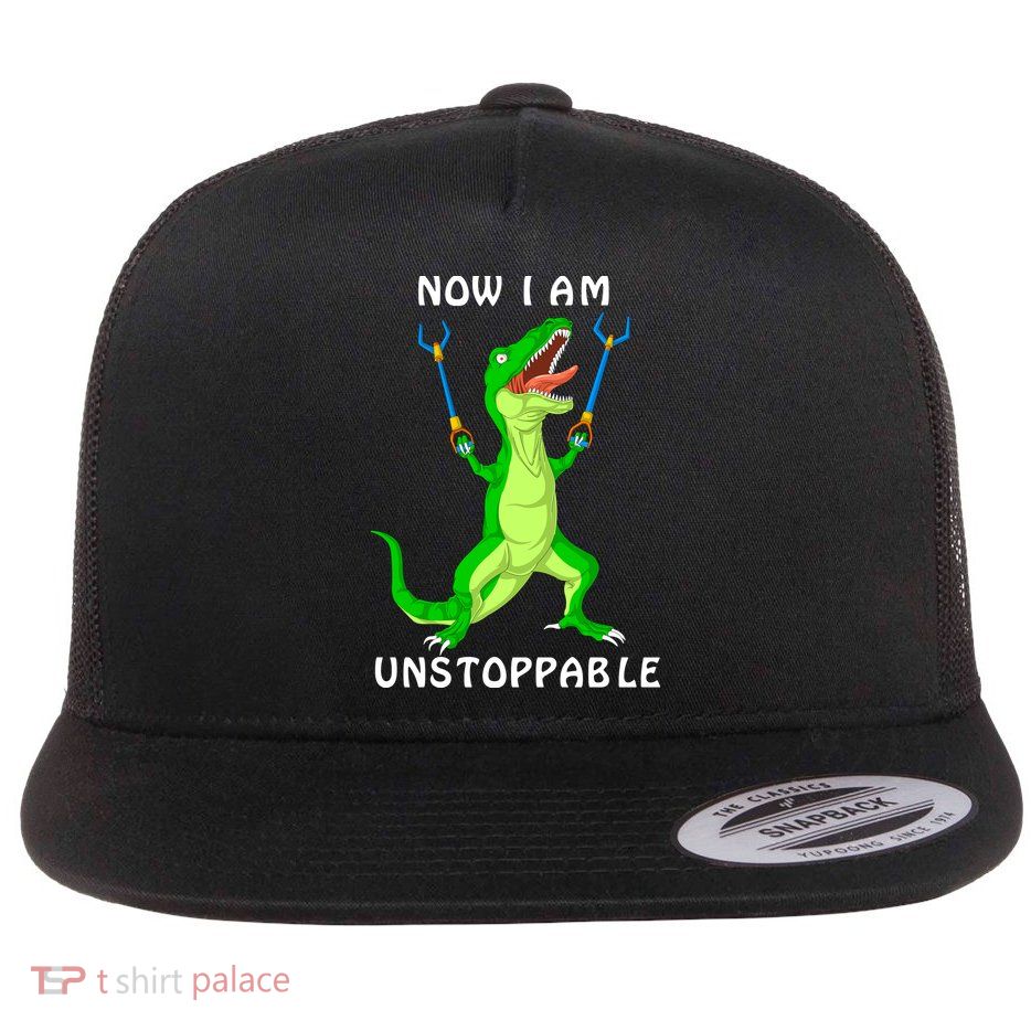 Now I Am Unstoppable Dinosaur Flatbill Hat