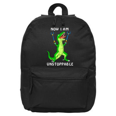 Now I Am Unstoppable Dinosaur 16 in Basic Backpack