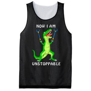 Now I Am Unstoppable Dinosaur Mesh Reversible Basketball Jersey Tank