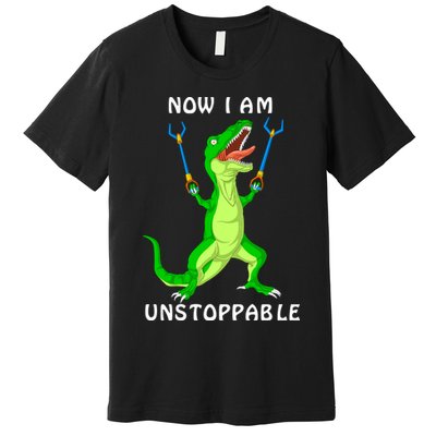 Now I Am Unstoppable Dinosaur Premium T-Shirt