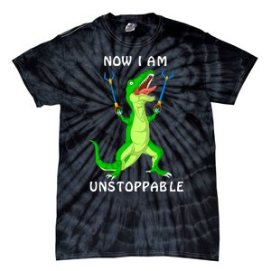 Now I Am Unstoppable Dinosaur Tie-Dye T-Shirt