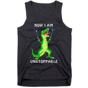 Now I Am Unstoppable Dinosaur Tank Top