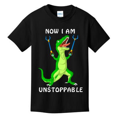 Now I Am Unstoppable Dinosaur Kids T-Shirt